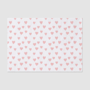 Papier Mousseline Clair rose amour Coeurs Motif Découpage