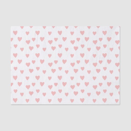 Papier Mousseline Clair rose amour Coeurs Motif Découpage (Recto)