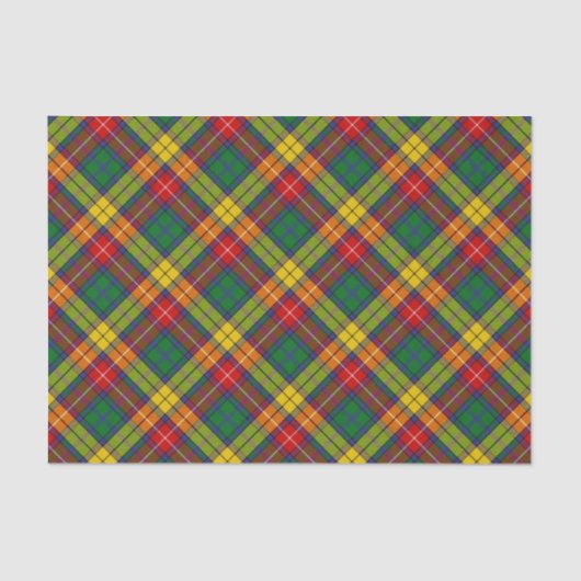 Papier Mousseline Clan Buchanan Tartan (Recto)