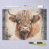 Papier Mousseline Clan d'aquarelle de la vache Highland (Artisanat)