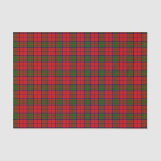 Papier Mousseline Clan Grant Tartan Plaid (Recto)