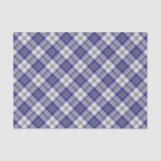 Papier Mousseline Clan MacPherson bleu robe Tartan Tissu Papier (Recto)