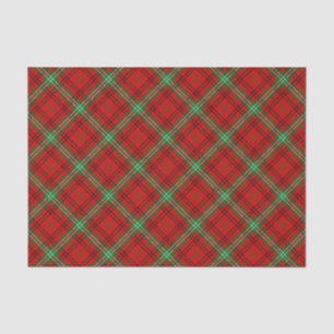 Papier Mousseline Clan Morrison Tartan Rouge Tissu Papier
