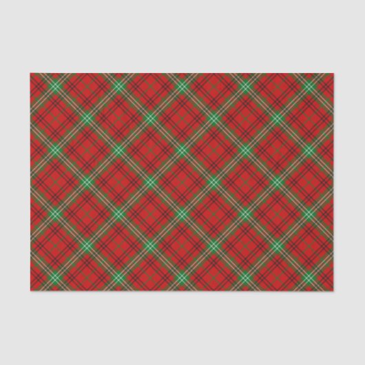 Papier Mousseline Clan Morrison Tartan Rouge Tissu Papier (Recto)