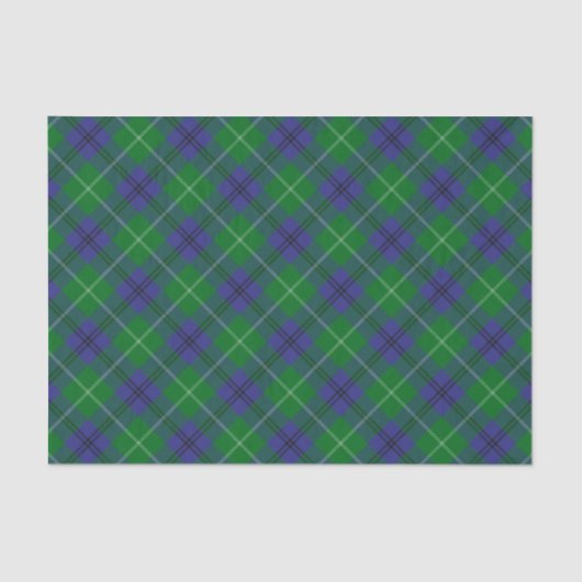 Papier Mousseline Clan Oliphant Tartan Papier Tissu (Recto)