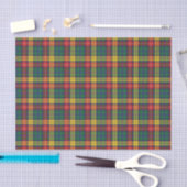 Papier Mousseline Clan Plaid Buchanan jaune rouge vert Tartan (Artisanat)