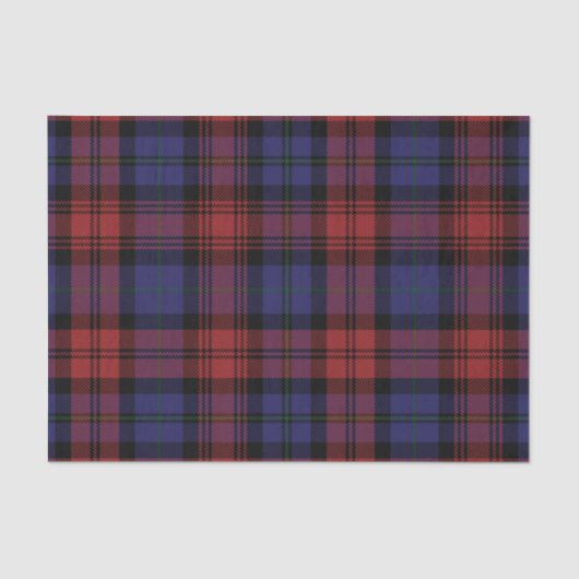 Papier Mousseline Clan Plaid MacLachlan rouge violet chèque Tartan (Recto)