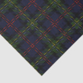 Papier Mousseline Clan Plaid Malcolm vert violet noir Tartan (Détail)