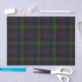 Papier Mousseline Clan Plaid Malcolm vert violet noir Tartan (Artisanat)