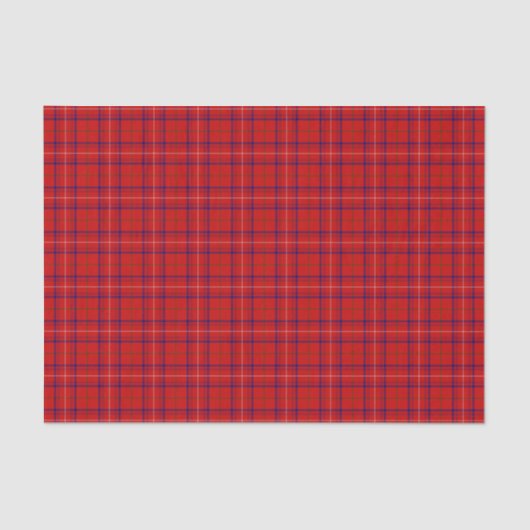 Papier Mousseline Clan Rose Tartan Plaid (Recto)