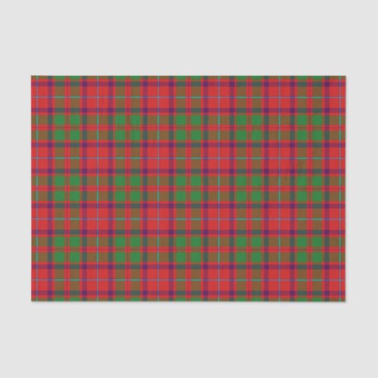 Papier Mousseline Clan Shaw Tartan (Recto)
