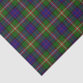 Papier Mousseline Clanranald tartan bleu vert plaid (Détail)