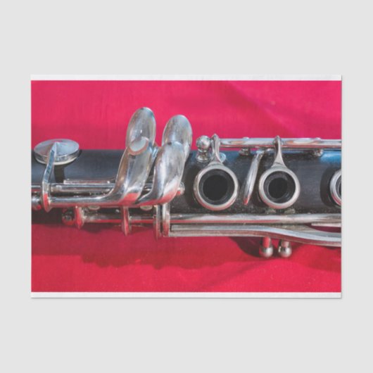 Papier Mousseline Clarinet en rouge (Recto)