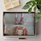 Papier Mousseline Clarissa à tête rouge de collection de poupées vin (Cadeau)