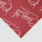Papier Mousseline Classe de Graduation rouge de l'année et du texte (Détail)