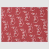 Papier Mousseline Classe de Graduation rouge de l'année et du texte (Recto)