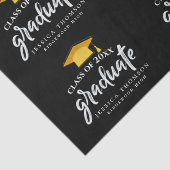 Papier Mousseline Classe d'or noir de 2025 Félicitations Grad Party (Détail)