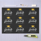 Papier Mousseline Classe d'or noir de 2025 Félicitations Grad Party (Artisanat)