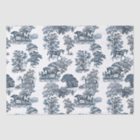 Classé Elegant Rustic Blue Horses Country Toile