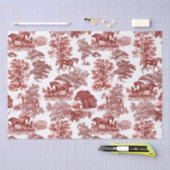 Papier Mousseline Classé élégant Rustique Cheval Rouge Country Toile (Artisanat)