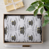 Papier Mousseline Classe personnalisée de 20xx Black Graduation Cap  (Cadeau)