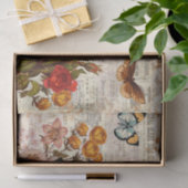 Papier Mousseline Classements vintages avec papillons (Cadeau)