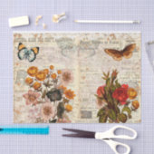 Papier Mousseline Classements vintages avec papillons (Artisanat)