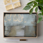 Papier Mousseline Classic Country Pies blanches chic et Eucalyptus (Cadeau)