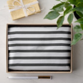 Papier Mousseline Classic Elegant noir et blanc rayures (Cadeau)