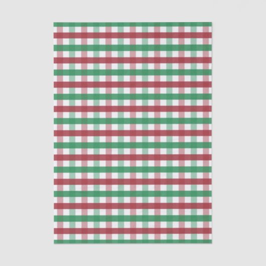 Papier Mousseline Classic Farmhouse Red & Green Gingham Plaid (Recto)