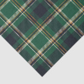 Papier Mousseline Classic Green Blue Yellow Plaid Pattern Holiday (Détail)