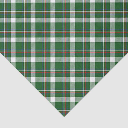 Papier Mousseline Classic Green Rouge Bleu Blanc Plaid Check Motif (Détail)