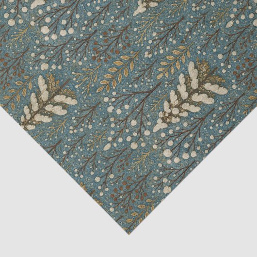 Papier Mousseline Classic Snowy Winter Forest Trees Art Motif (Détail)