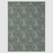 Papier Mousseline Classic Snowy Winter Forest Trees Art Motif (Recto)