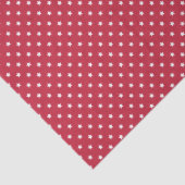 Papier Mousseline Classic Stars White - Coral Red (Détail)