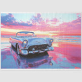 Papier Mousseline Classique Cabriolet Découpage de Sunset Beach (Recto)