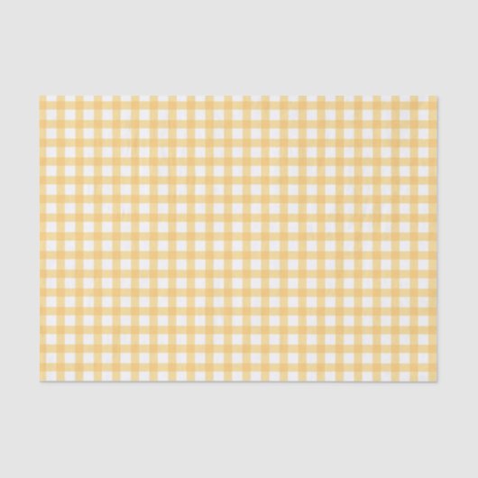 Papier Mousseline Classique Elegant Jaune En vichy Motif (Recto)