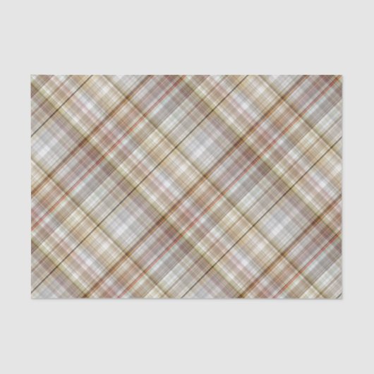 Papier Mousseline Classique Taupe Beige Brown gris blanc En vichy (Recto)