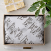 Papier Mousseline Classique Unicorne Antique Mythique Magie Créature (Cadeau)