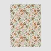 Papier Mousseline Classy Botanical Holly Floral Art Motif (Recto)
