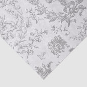 Papier Mousseline Classy Elegant Français Bleu Equestre Toile Floral (Détail)