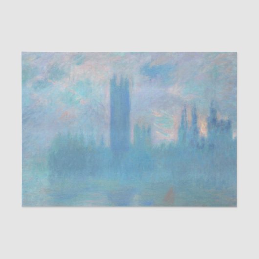 Papier Mousseline Claude Monet. Chambres du Parlement de Londres. Bl (Recto)