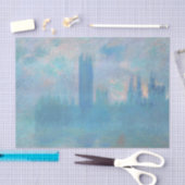 Papier Mousseline Claude Monet. Chambres du Parlement de Londres. Bl (Artisanat)