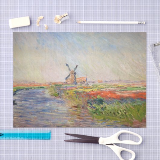 Papier Mousseline Claude Monet - Champ de Tulipes en Hollande (Artisanat)