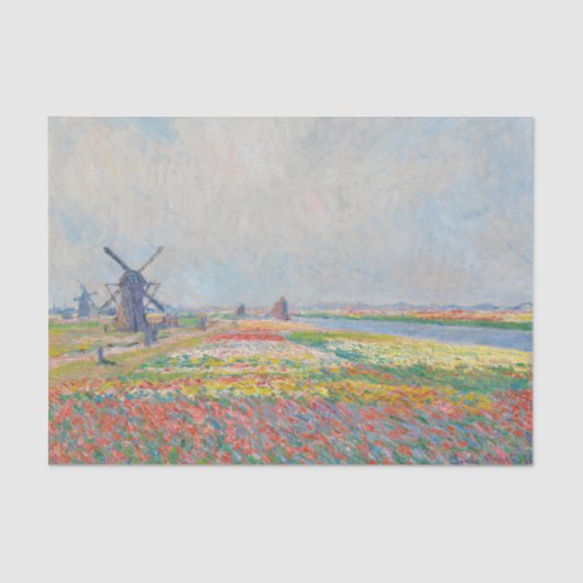 Papier Mousseline Claude Monet - Champs de tulipe près de La Haye (Recto)