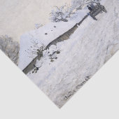Papier Mousseline Claude Monet - Chariot sur la route enneigée à Hon (Détail)