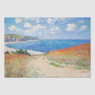 Papier Mousseline Claude Monet - Chemin dans les champs de blé à Pou