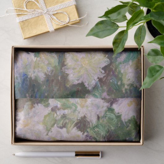 Papier Mousseline Claude Monet - Clematis blanc (Cadeau)