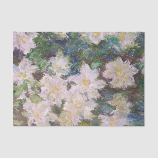 Papier Mousseline Claude Monet - Clematis blanc (Recto)