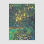 Papier Mousseline Claude Monet - Coin d'un étang avec des Nénuphars<br><div class="desc">Coin du bassin aux nympheas / Coin d'un étang avec Nénuphars - Claude Monet,  Huile sur toile,  1918</div>